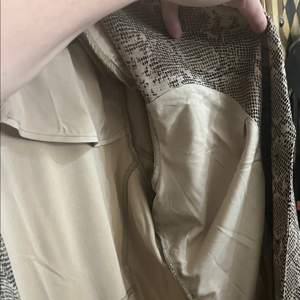 CAbi Snake-Print Button-Front Coat - Picture 10 of 12